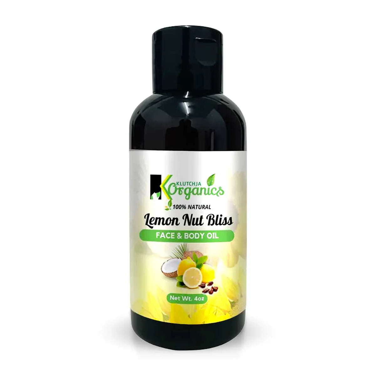 KlutchJa Organics Lemon-Nut Bliss Face & Body Oil, 4oz